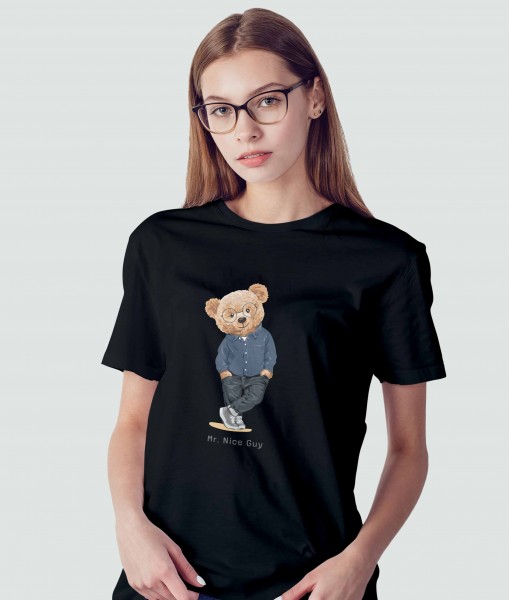 Дамска тениска с щампа Мечета Mr. Nice guy bear